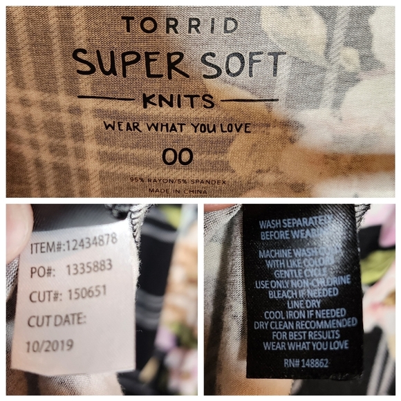 TORRID SUPER SOFT SCOOP NECK STRAPPY BABYDOLL TEE - Picture 3 of 16